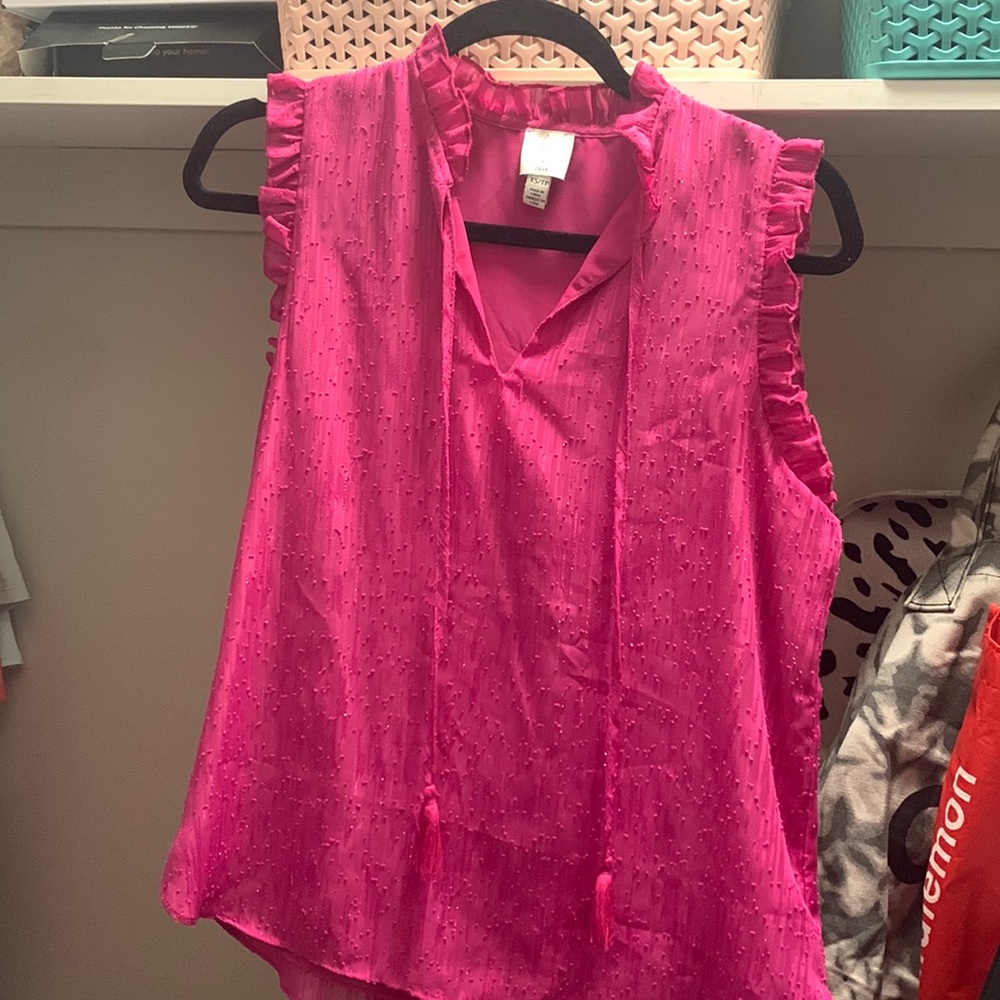 hot pink dress blouse